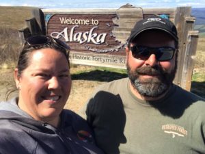 Entering Alaska on the Top of the World Highway